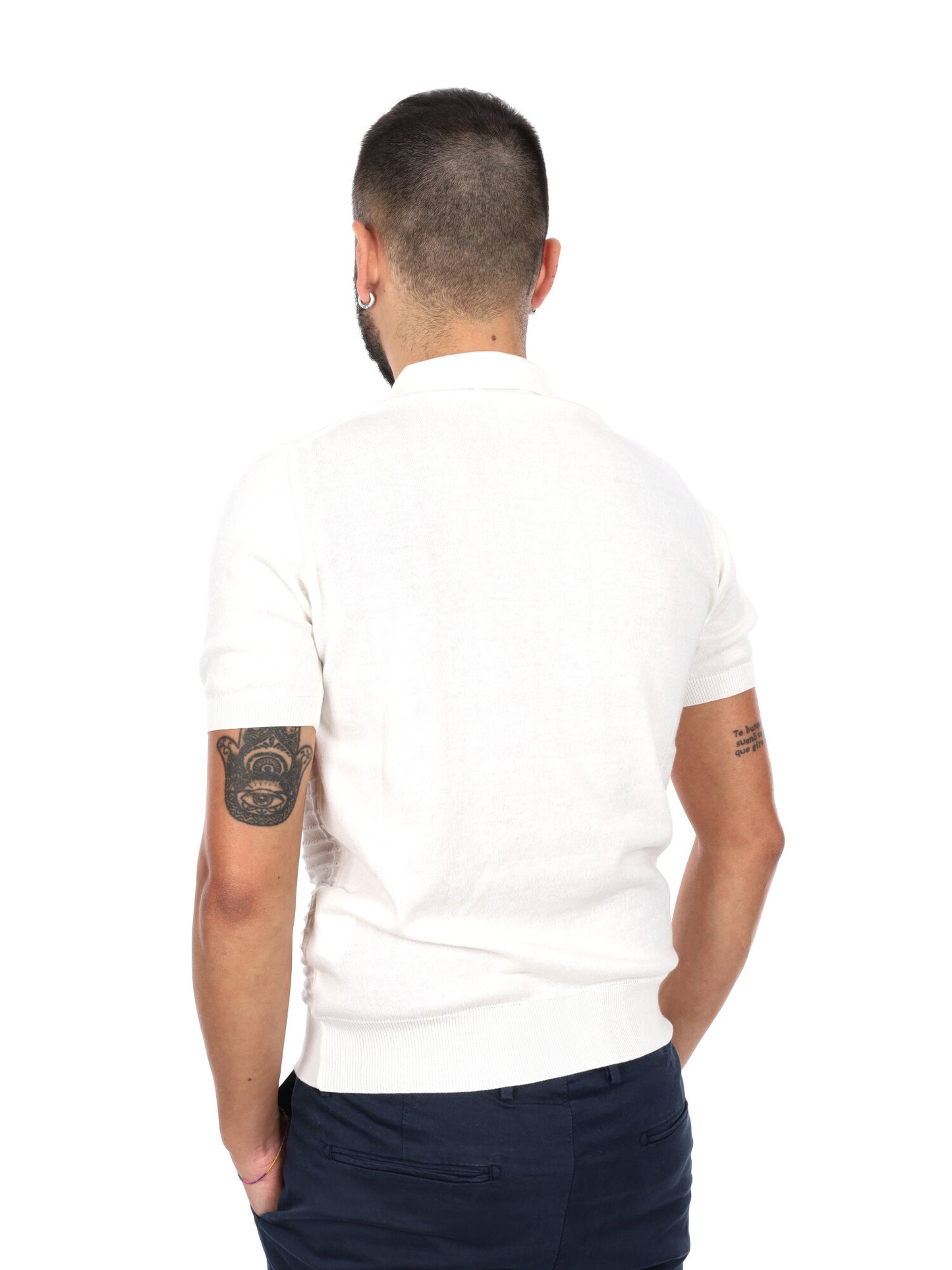 T-shirt bianca da uomo FB Avocado K652 in cotone morbido
