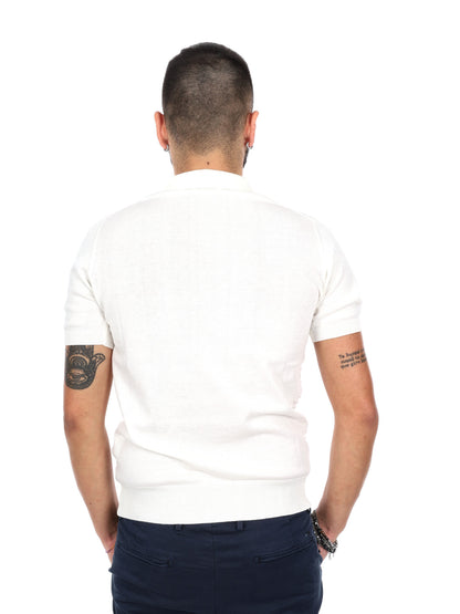 T-shirt bianca da uomo FB Avocado K652 in cotone morbido