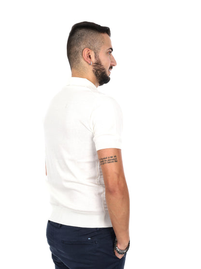 T-shirt bianca da uomo FB Avocado K652 in cotone morbido
