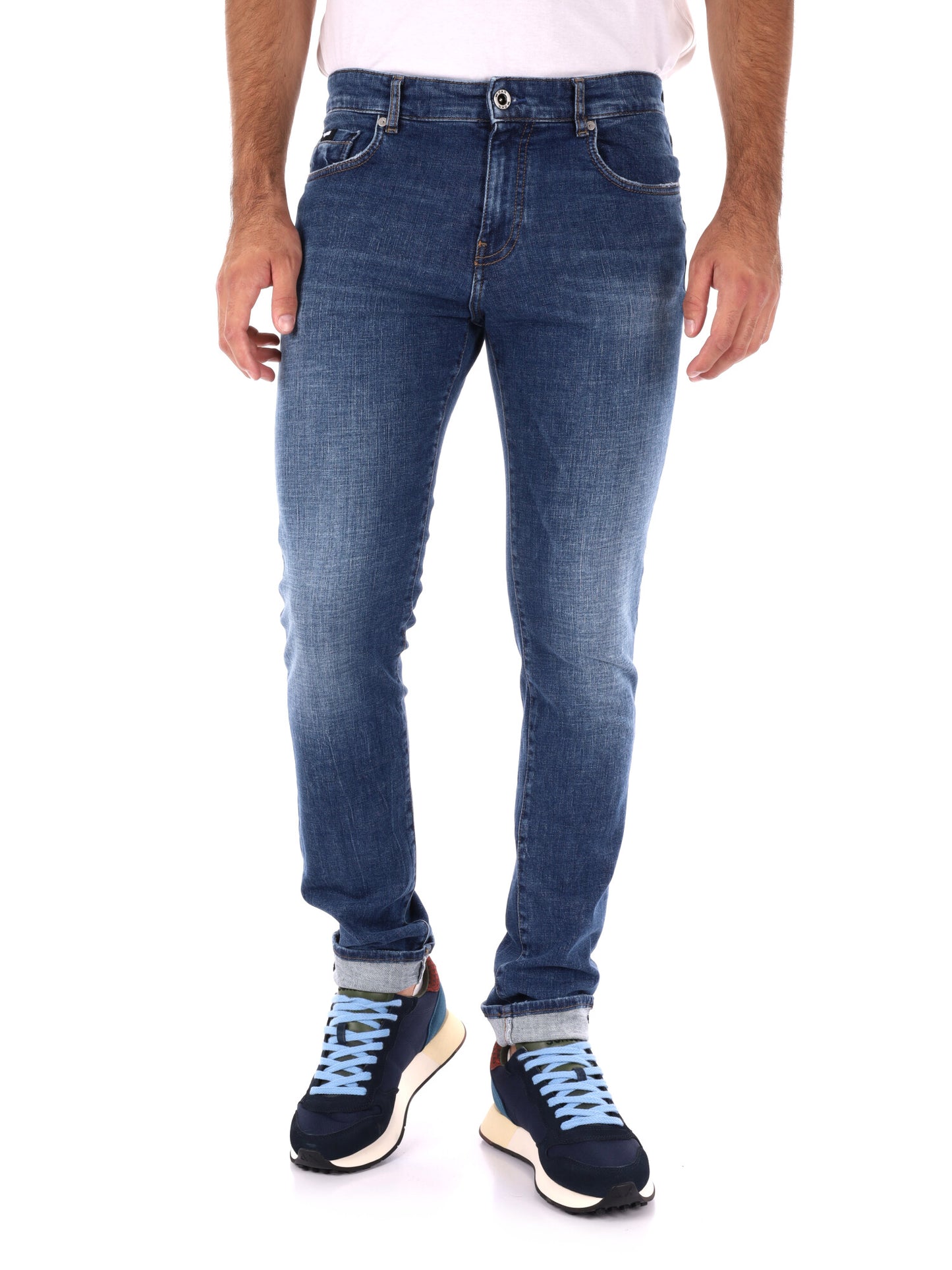 JEANS SLIM ALBERT PLUS GAD DA UOMO BLU DENIM
