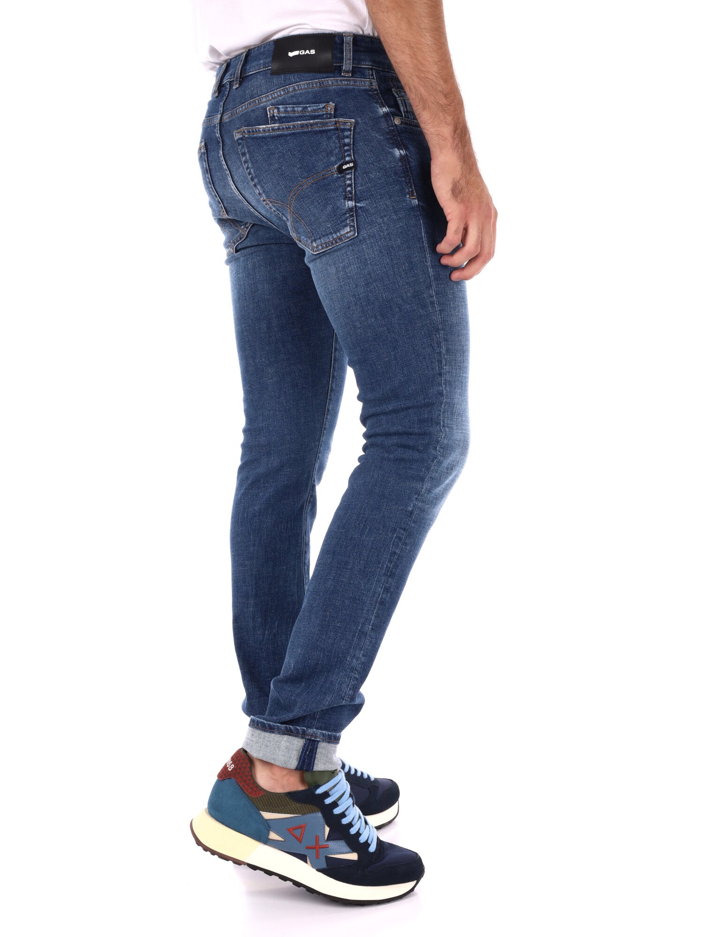 JEANS SLIM ALBERT PLUS GAD DA UOMO BLU DENIM