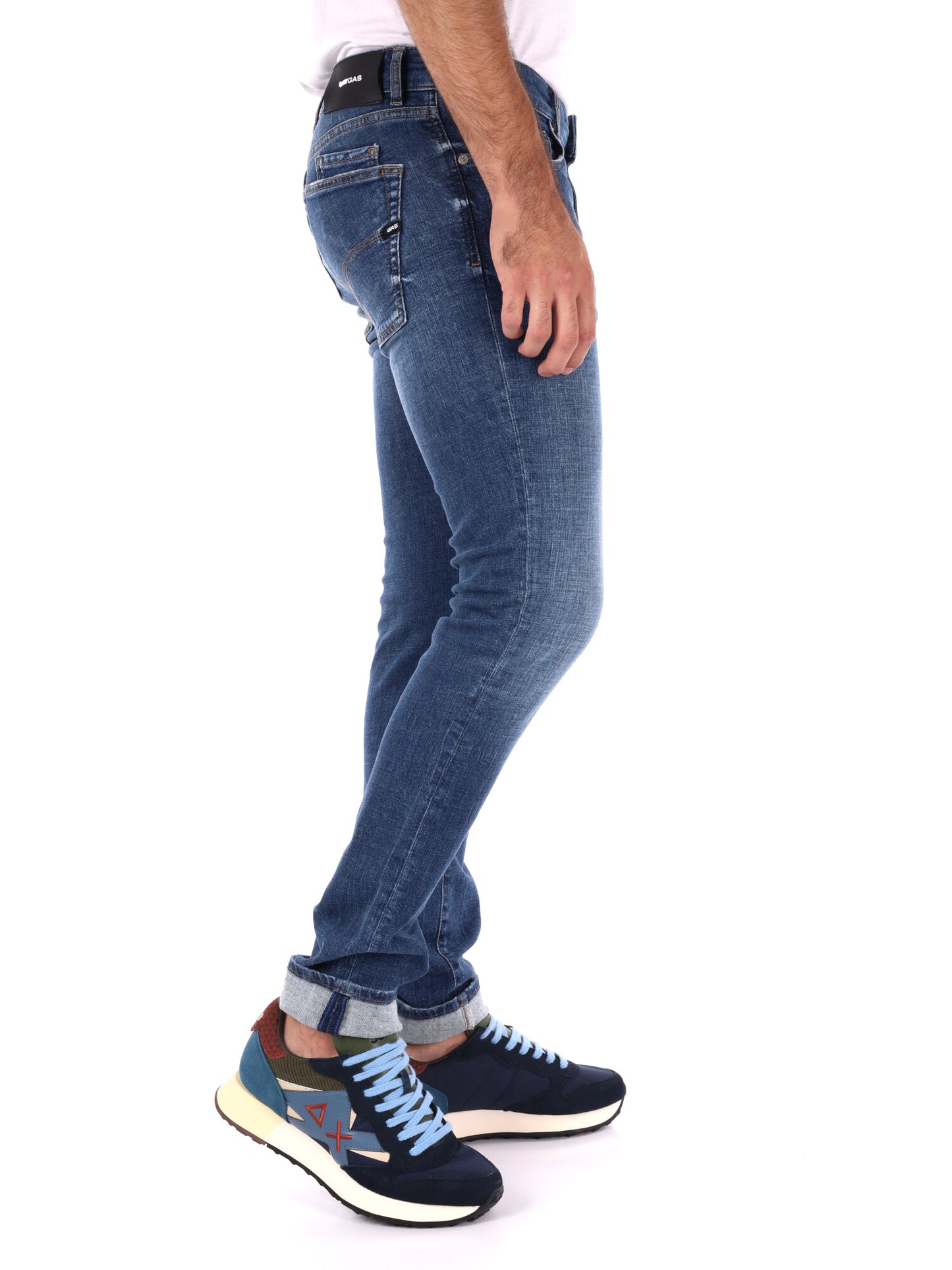 JEANS SLIM ALBERT PLUS GAD DA UOMO BLU DENIM