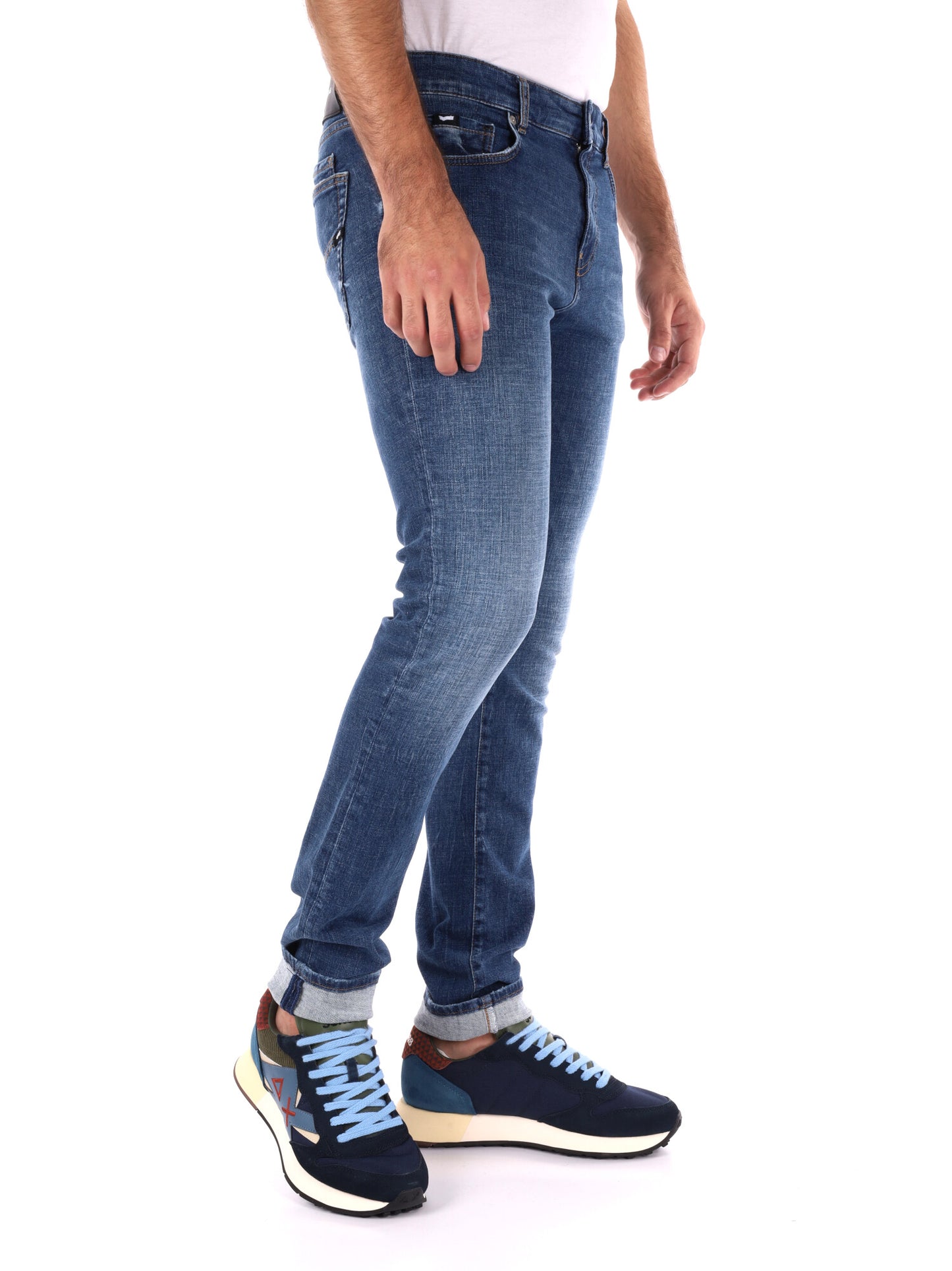 JEANS SLIM ALBERT PLUS GAD DA UOMO BLU DENIM