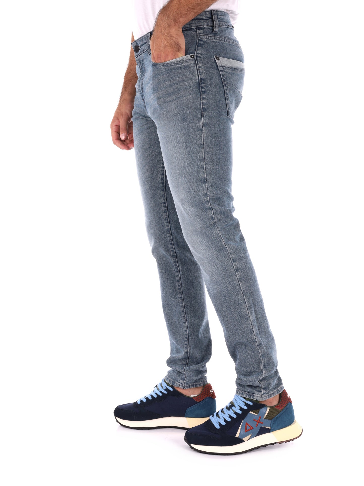 JEANS SAX SKINNY GAS DA UOMO DENIM GRIGIO