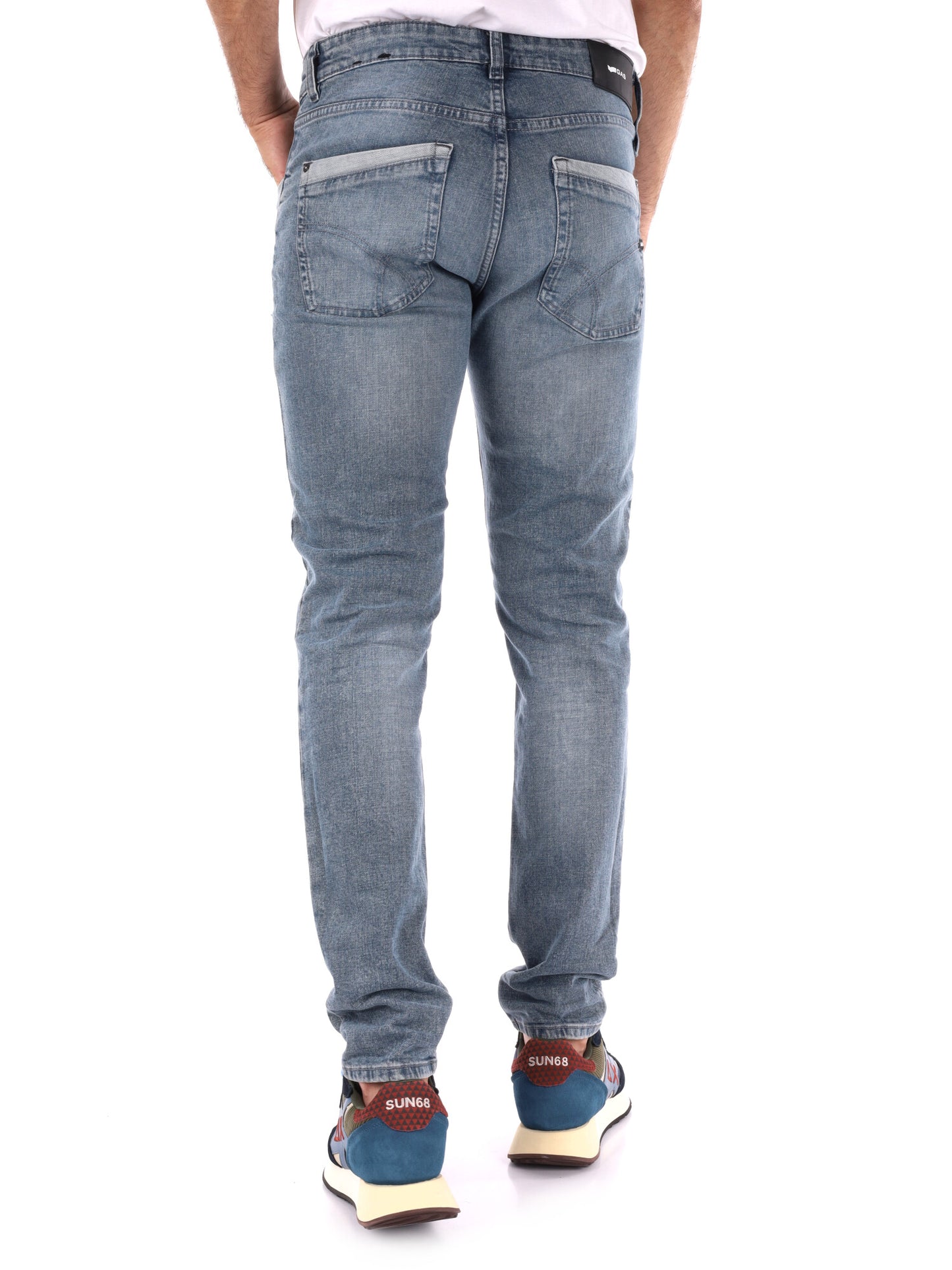 JEANS SAX SKINNY GAS DA UOMO DENIM GRIGIO