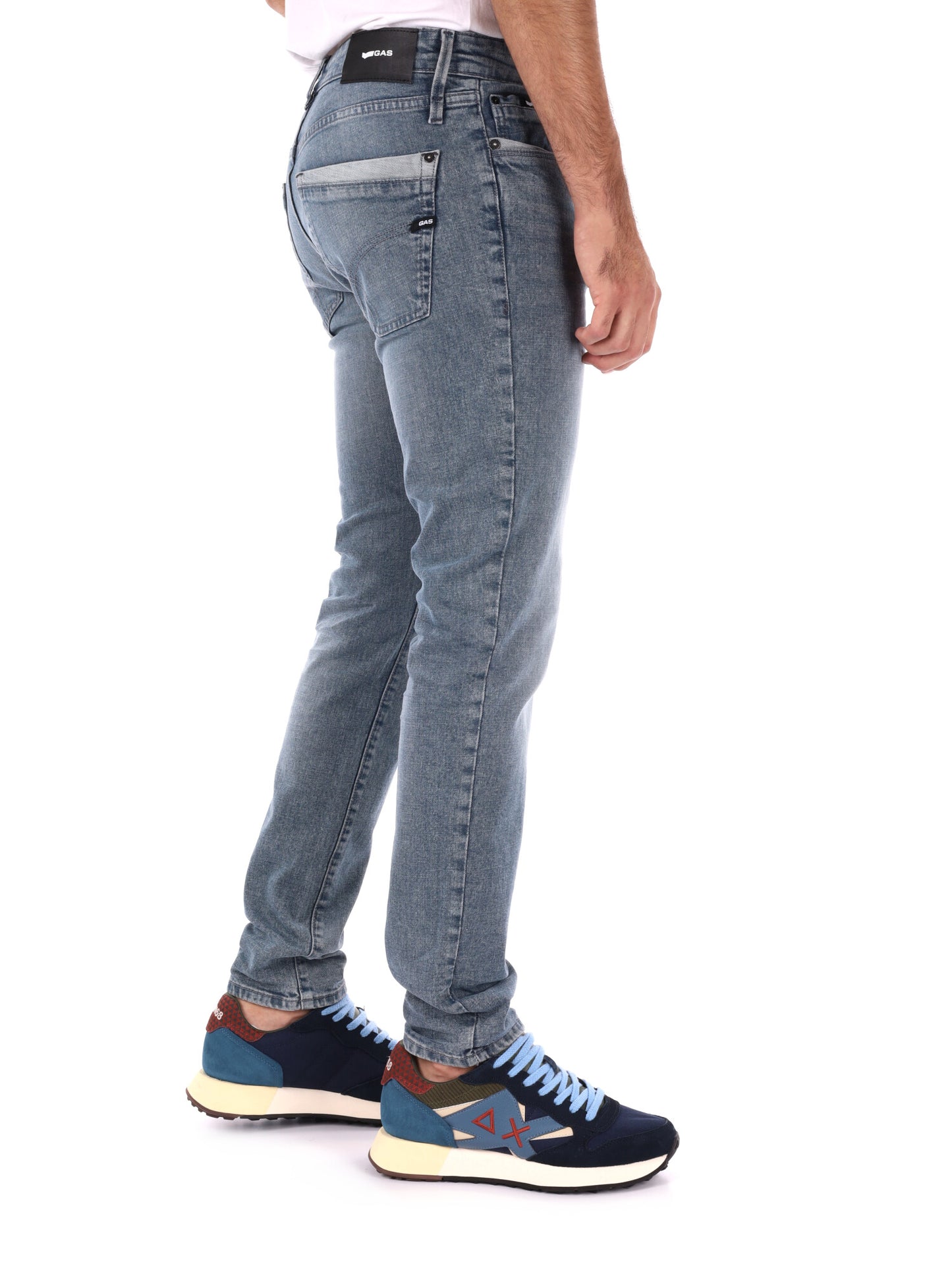JEANS SAX SKINNY GAS DA UOMO DENIM GRIGIO