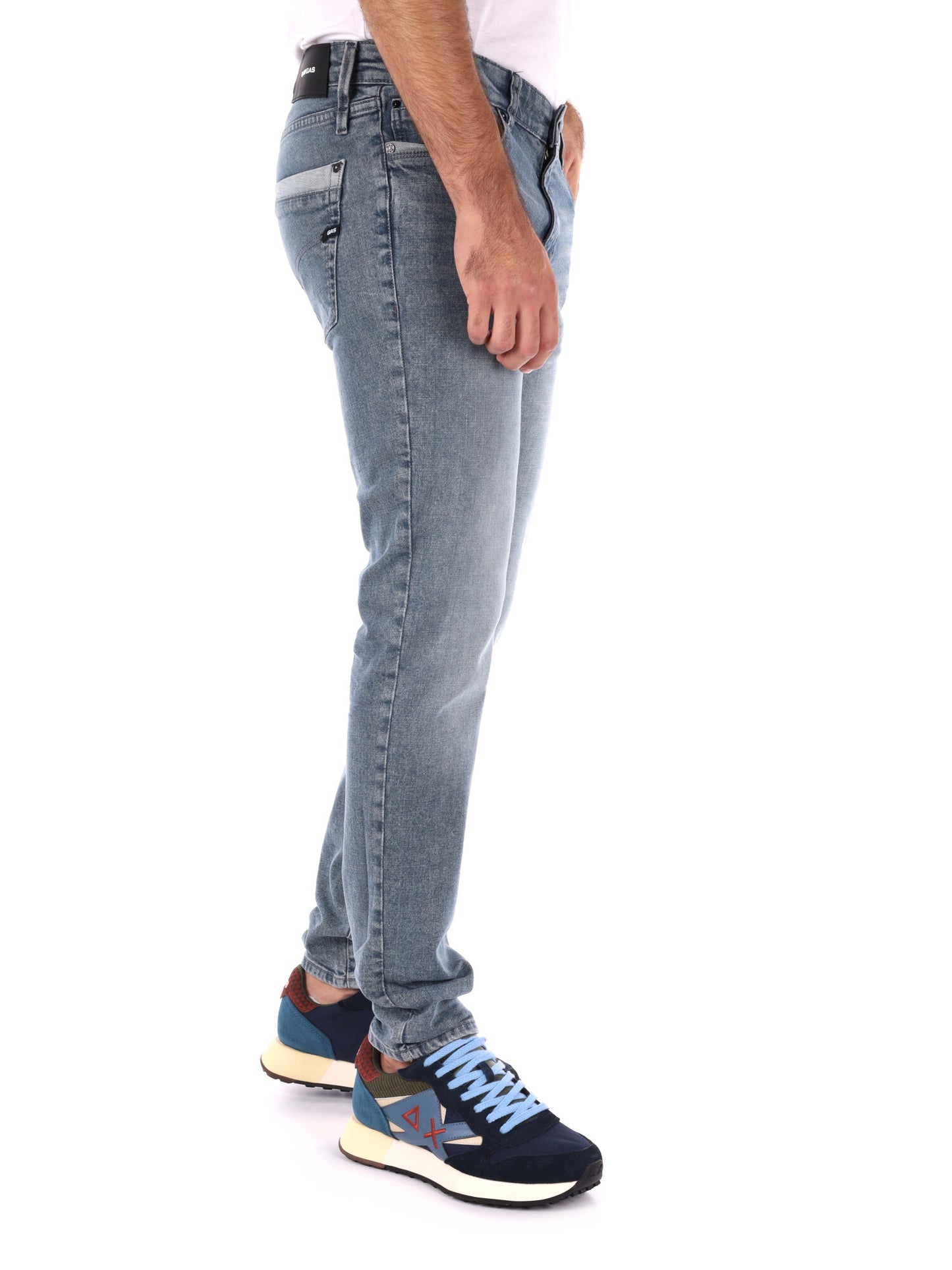 JEANS SAX SKINNY GAS DA UOMO DENIM GRIGIO