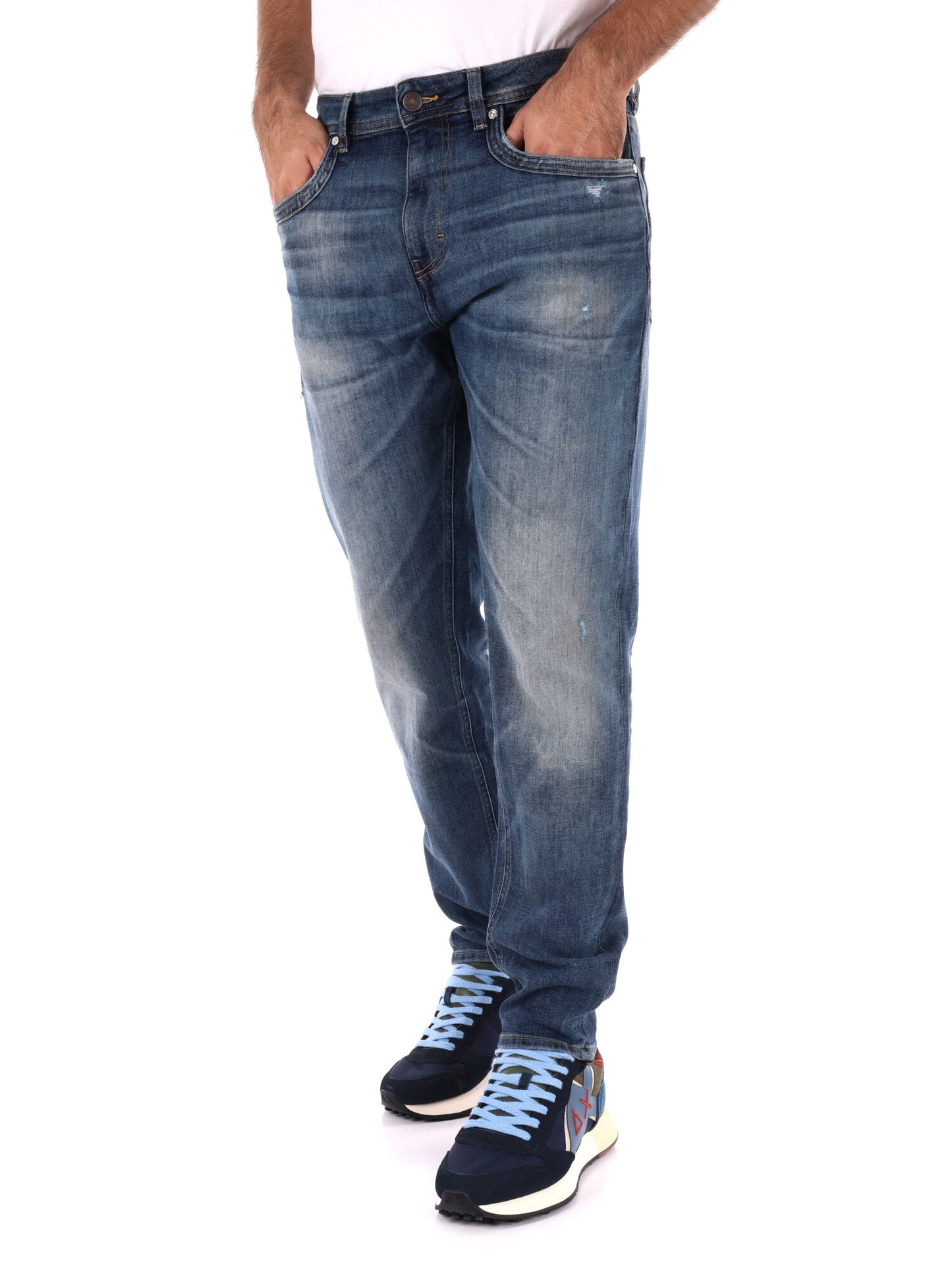 JEANS TAPERED GAS DA UOMO DENIM SLAVATO
