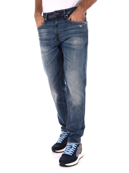 JEANS TAPERED GAS DA UOMO DENIM SLAVATO