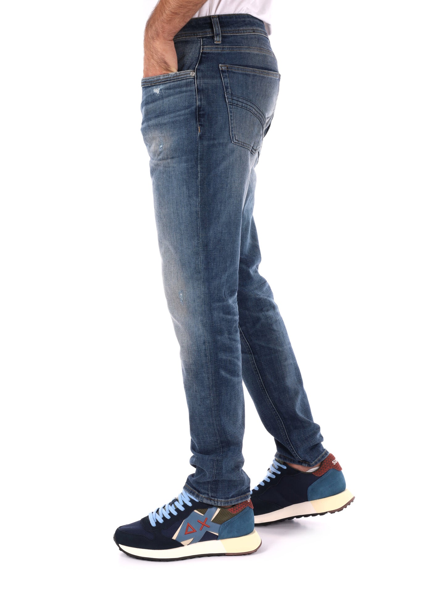 JEANS TAPERED GAS DA UOMO DENIM SLAVATO