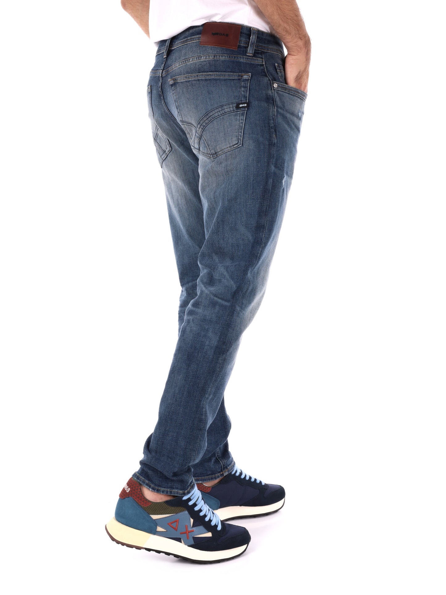 JEANS TAPERED GAS DA UOMO DENIM SLAVATO