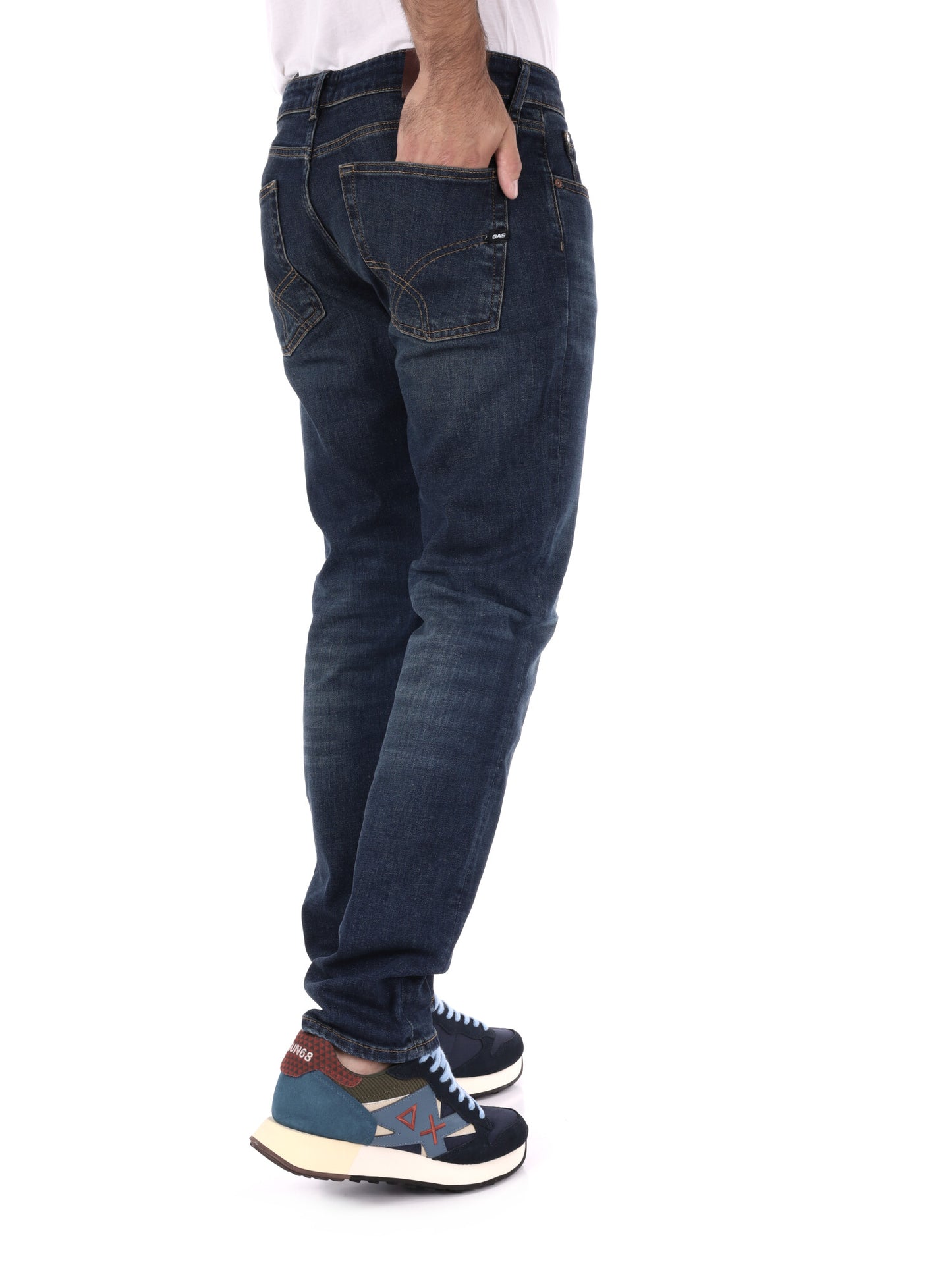 JEANS SLIM ALBERT SIMPLE REV GAS DA UOMO BLU DENIM
