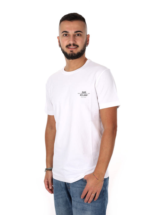 T-shirt Gas Scuba da uomo in bianco per la primavera estate