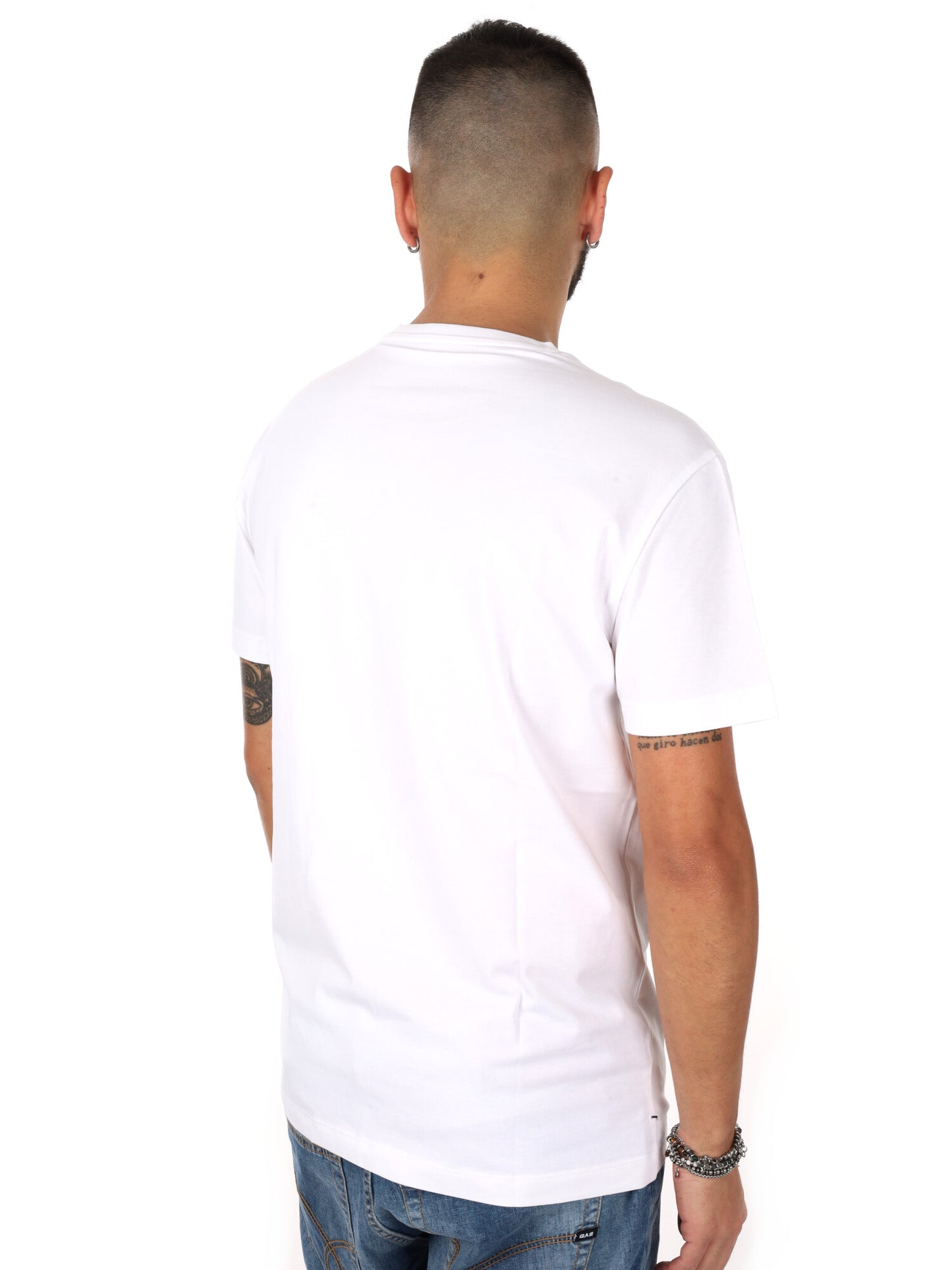 Gas Scuba, t-shirt a maniche corte bianca da uomo per la primavera estate
