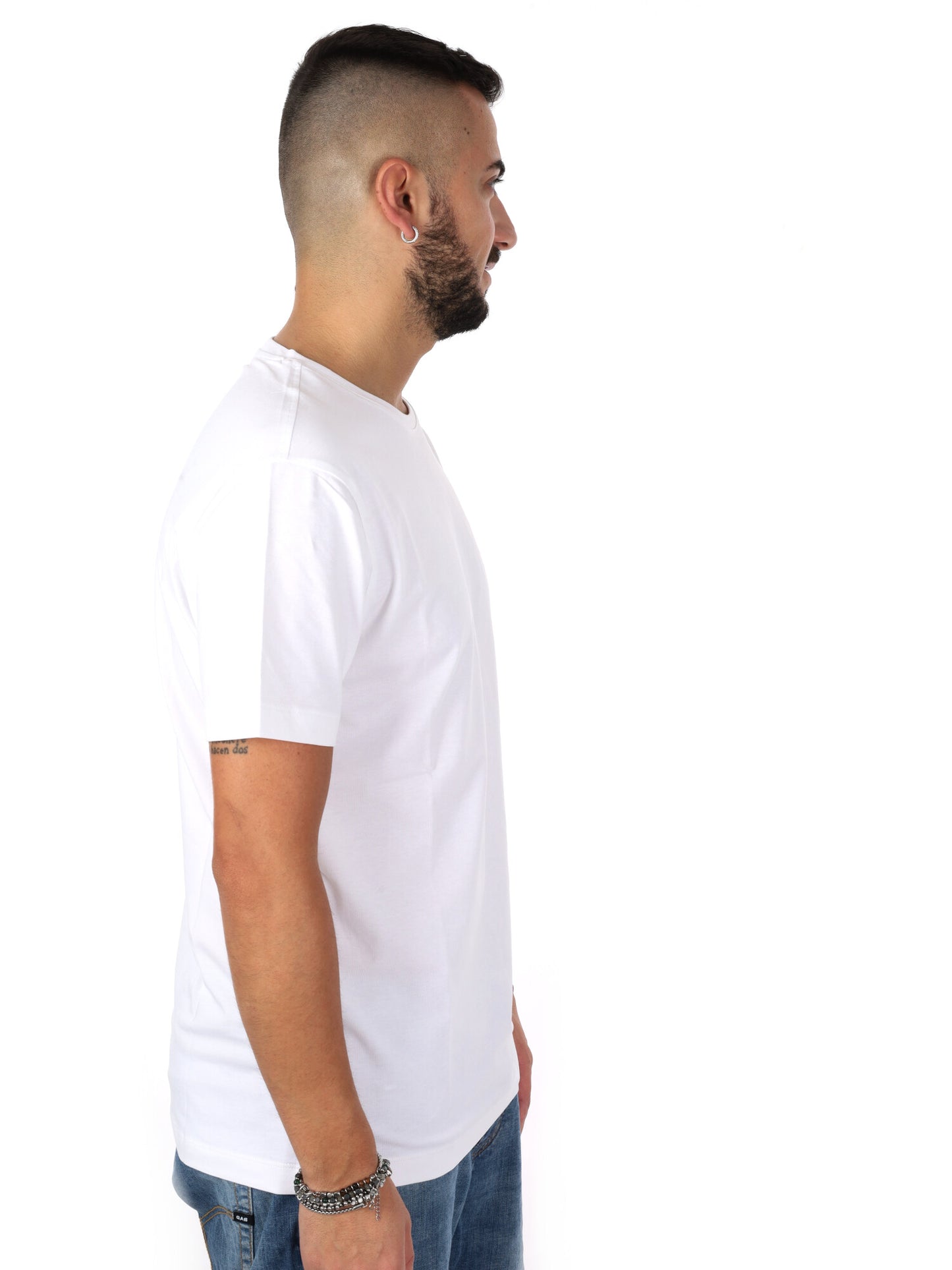 Gas Scuba, t-shirt a maniche corte bianca da uomo per la primavera estate