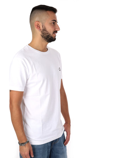 Gas Scuba, t-shirt a maniche corte bianca da uomo per la primavera estate