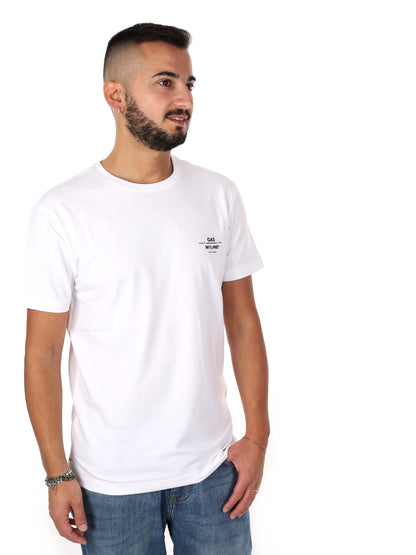 Gas Scuba, t-shirt a maniche corte bianca da uomo per la primavera estate
