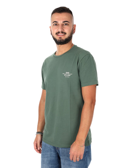 Gas Scuba/S, t-shirt verde da uomo versatile e confortevole