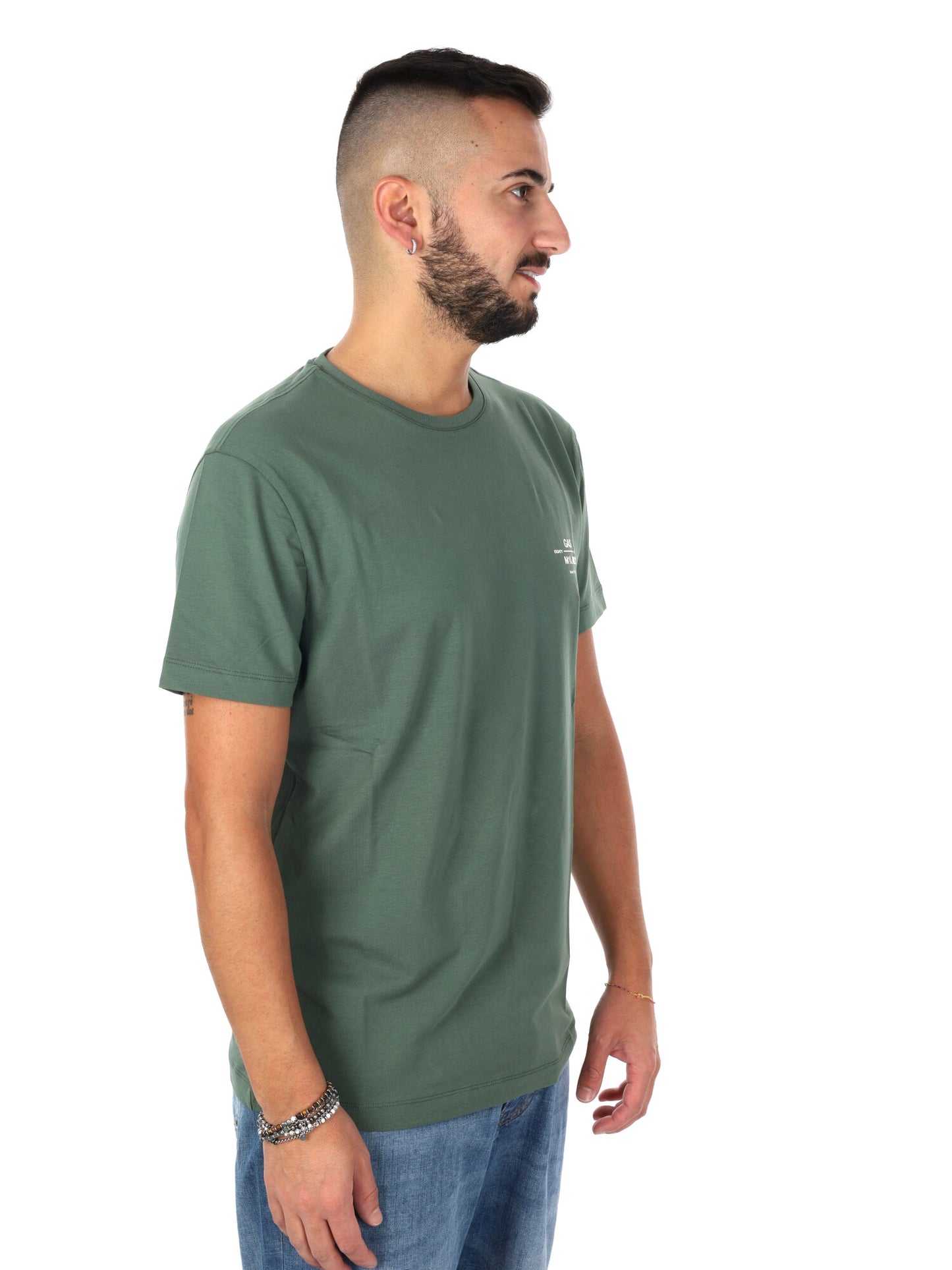 Gas Scuba/S, t-shirt verde da uomo versatile e confortevole