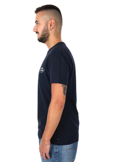 Gas Scuba/S, t-shirt a maniche corte blu da uomo per primavera-estate