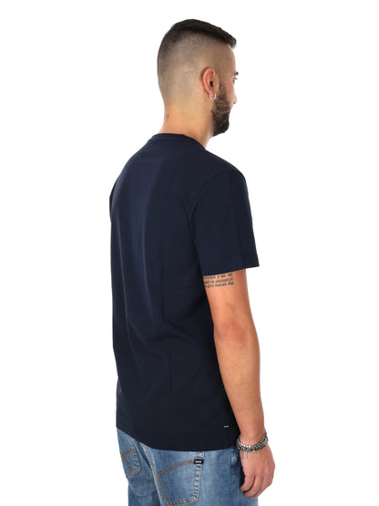 Gas Scuba/S, t-shirt a maniche corte blu da uomo per primavera-estate