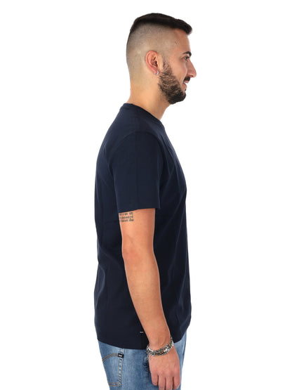 Gas Scuba/S, t-shirt a maniche corte blu da uomo per primavera-estate