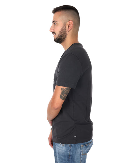 Gas Scuba/S, t-shirt grigia casual da uomo in cotone