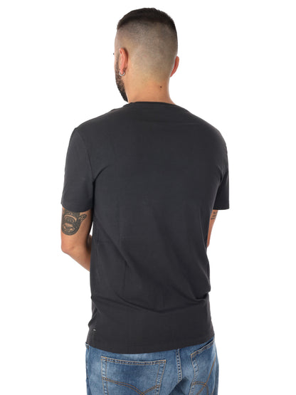 Gas Scuba/S, t-shirt grigia casual da uomo in cotone