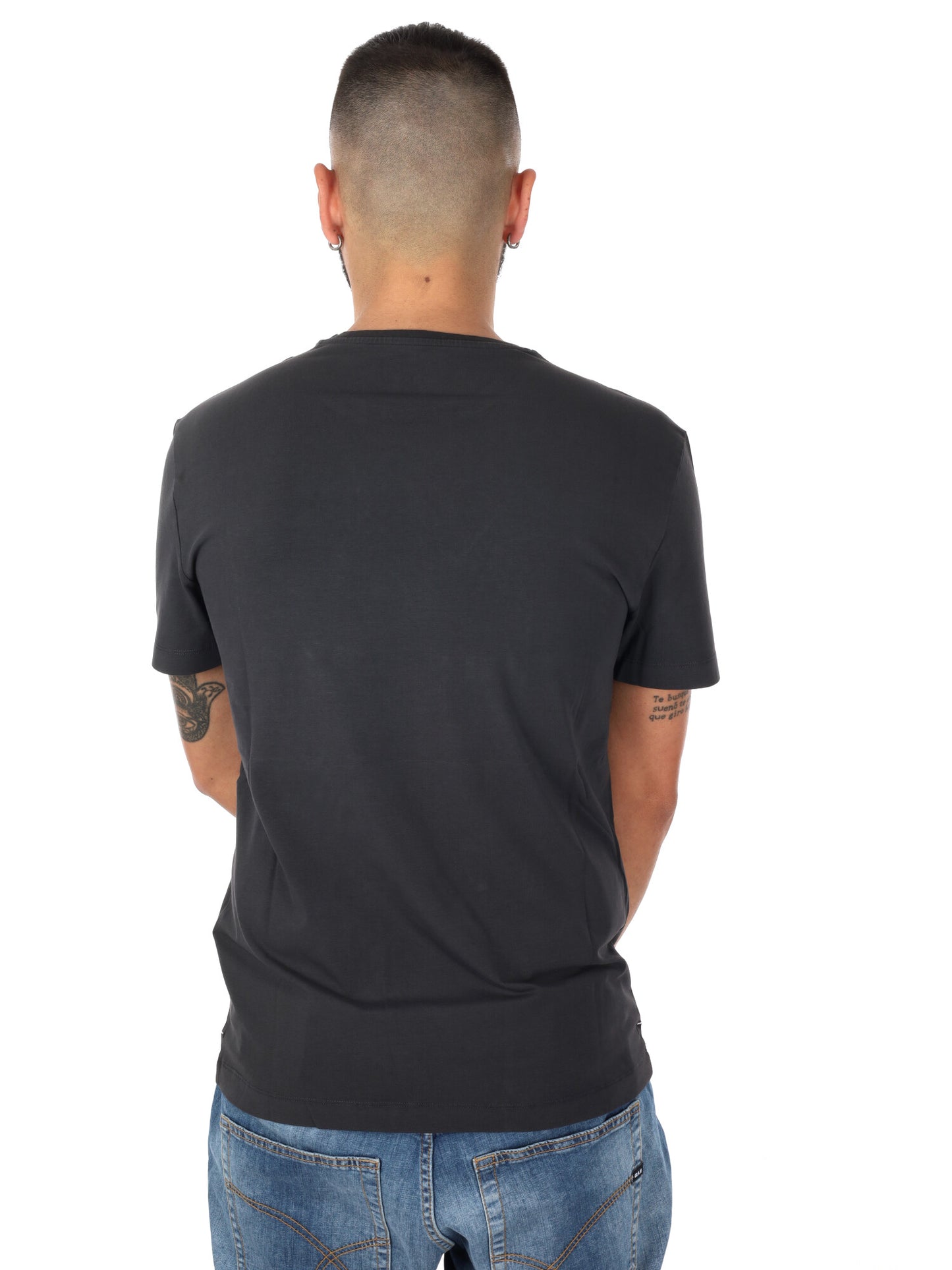 Gas Scuba/S, t-shirt grigia casual da uomo in cotone