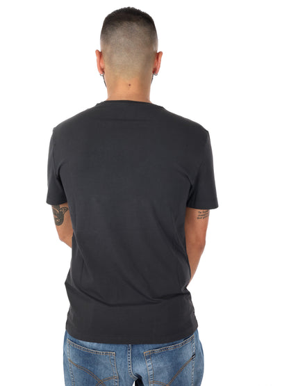 Gas Scuba/S, t-shirt grigia casual da uomo in cotone