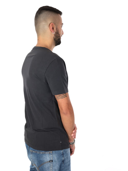 Gas Scuba/S, t-shirt grigia casual da uomo in cotone