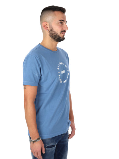 Gas scuba/s t-shirt da uomo celeste