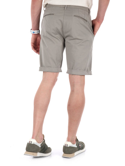 Bermuda slim da uomo FB in lycra beige per un look casual