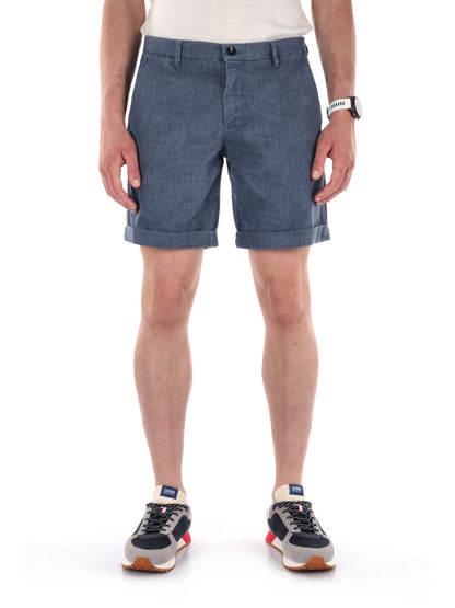 Bermuda FB uomo nero con microfantasia elegante per la primavera estate