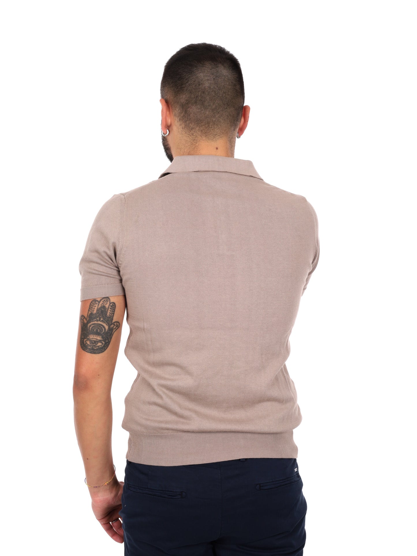 Polo Barba K170 da uomo marrone, casual e raffinata per la primavera-estate