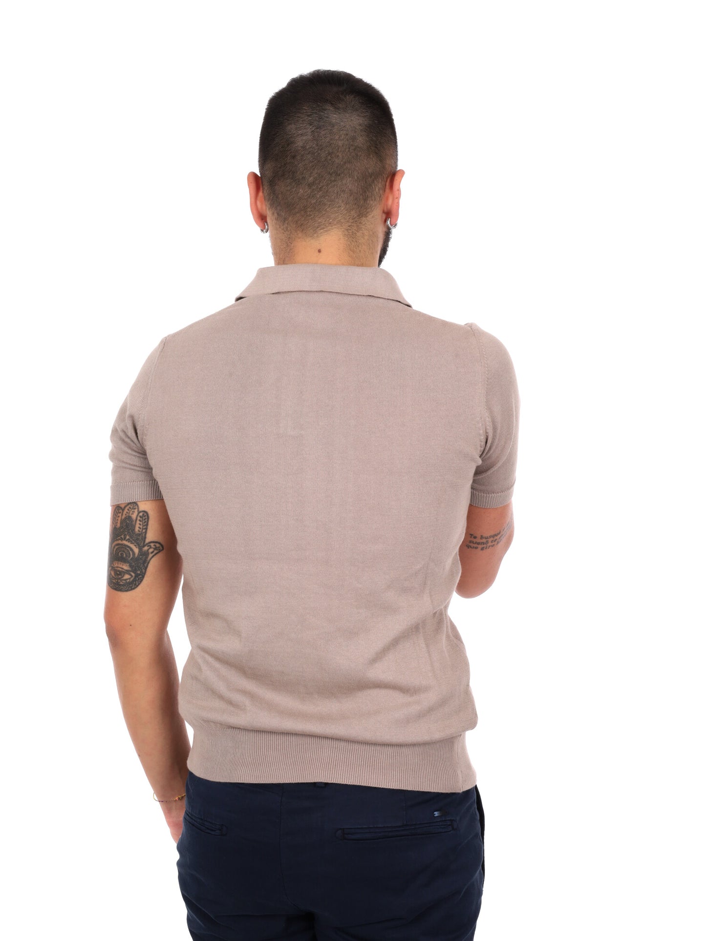 Polo Barba K170 da uomo marrone, casual e raffinata per la primavera-estate