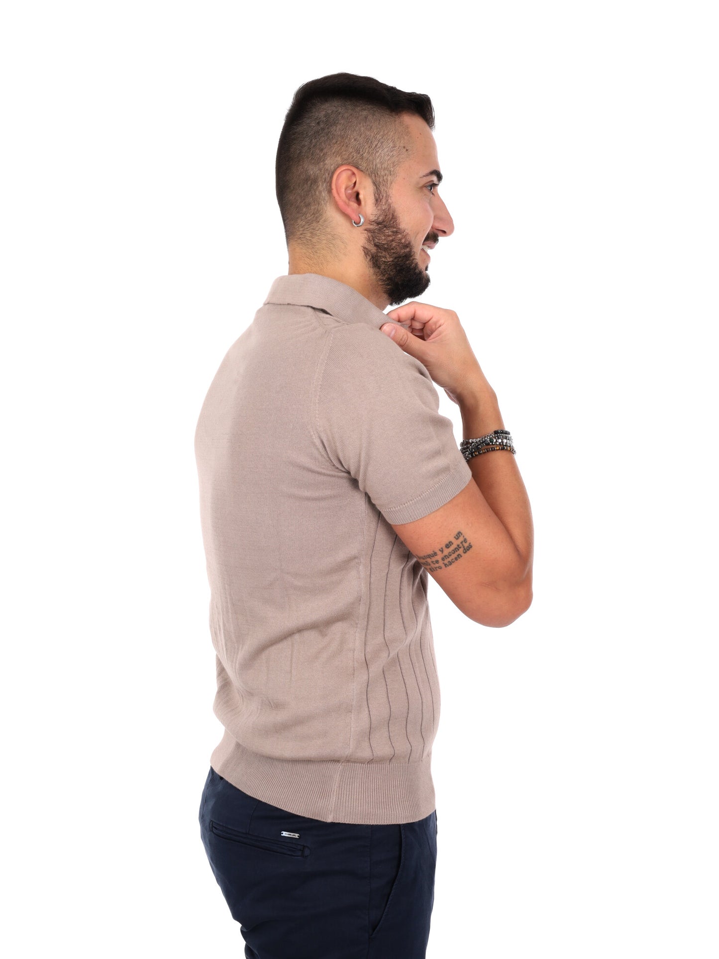 Polo Barba K170 da uomo marrone, casual e raffinata per la primavera-estate
