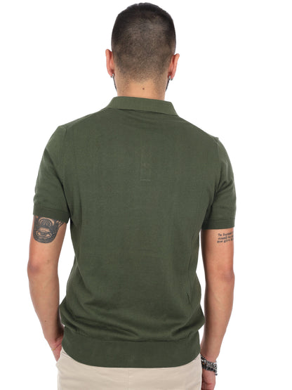 Polo verde da uomo Barba K586 per la primavera-estate