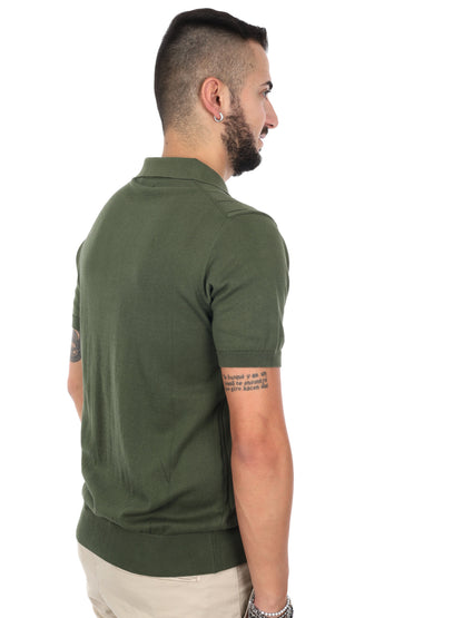Polo verde da uomo Barba K586 per la primavera-estate