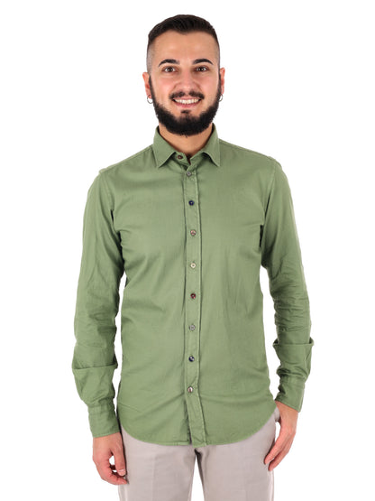 Camicia da uomo verde Benfica 369 Gucci per cerimonia