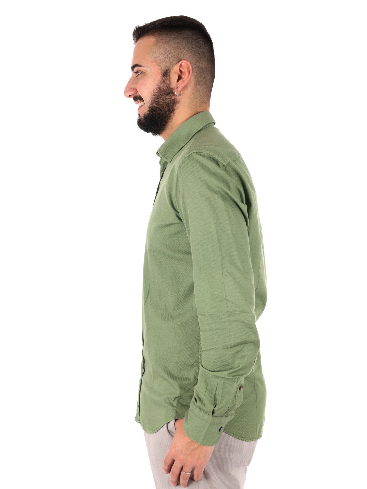 Camicia da uomo verde Benfica 369 Gucci per cerimonia