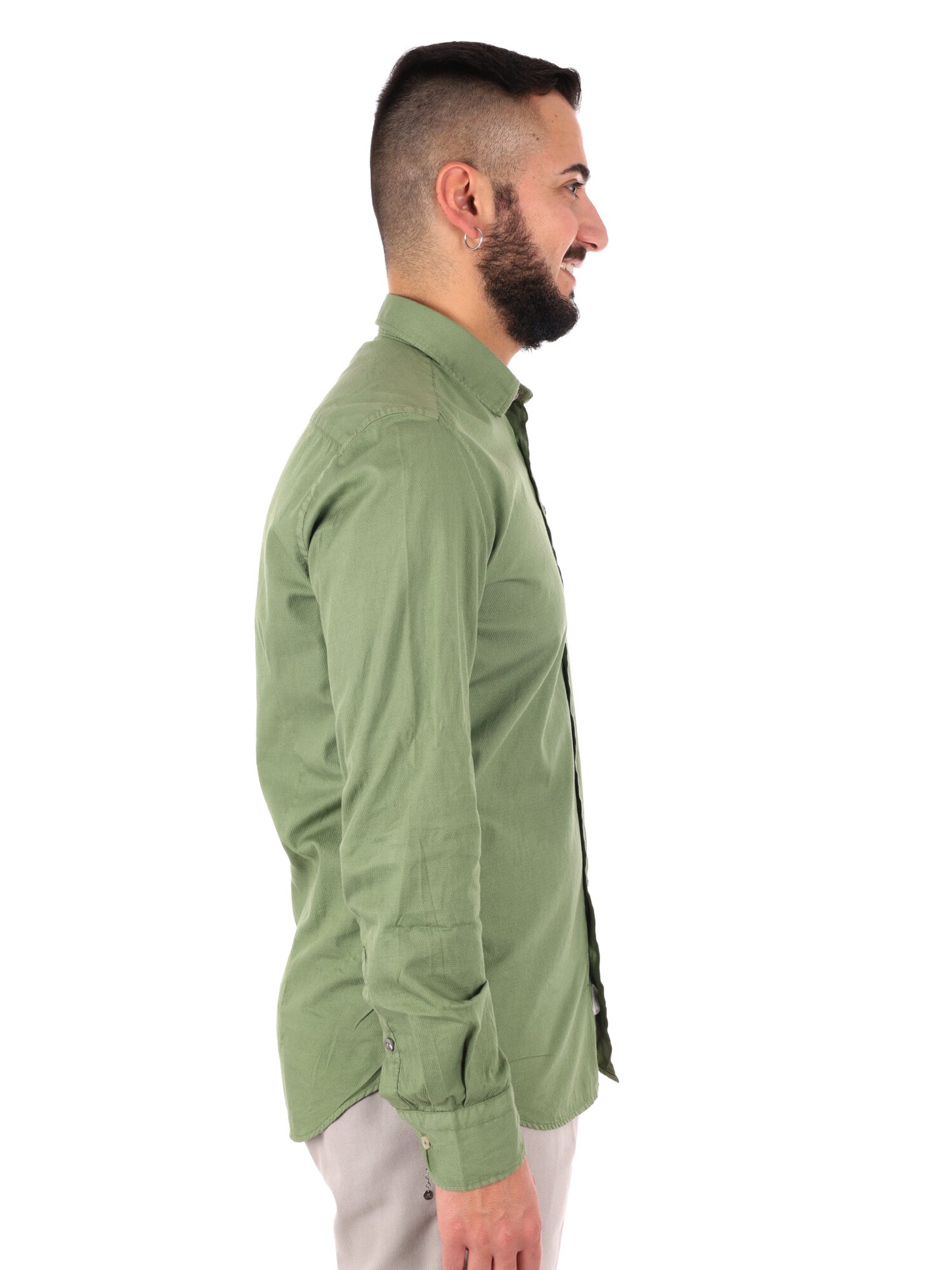 Camicia da uomo verde Benfica 369 Gucci per cerimonia