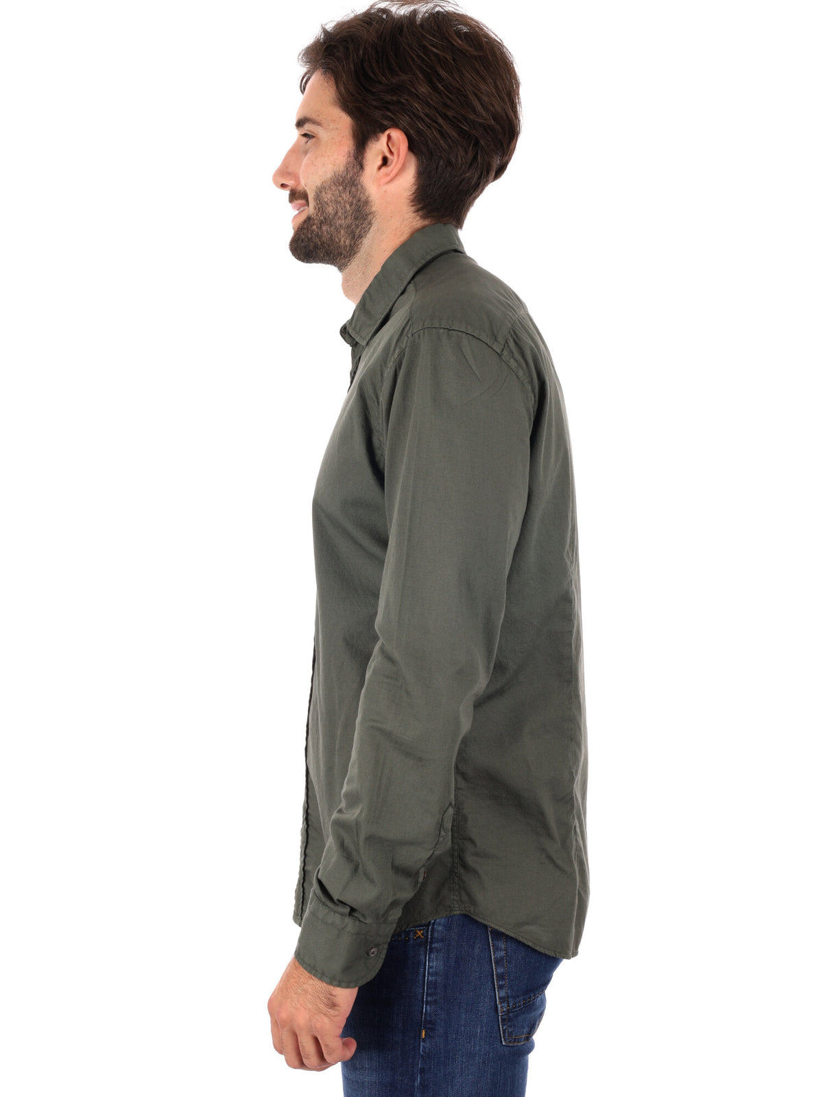 Fb camicia appesa da uomo verde militare