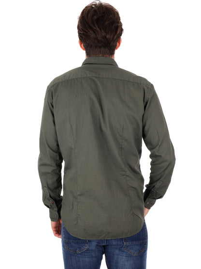 Fb camicia appesa da uomo verde militare