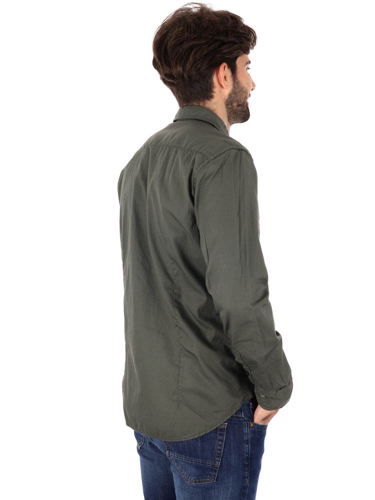 Fb camicia appesa da uomo verde militare
