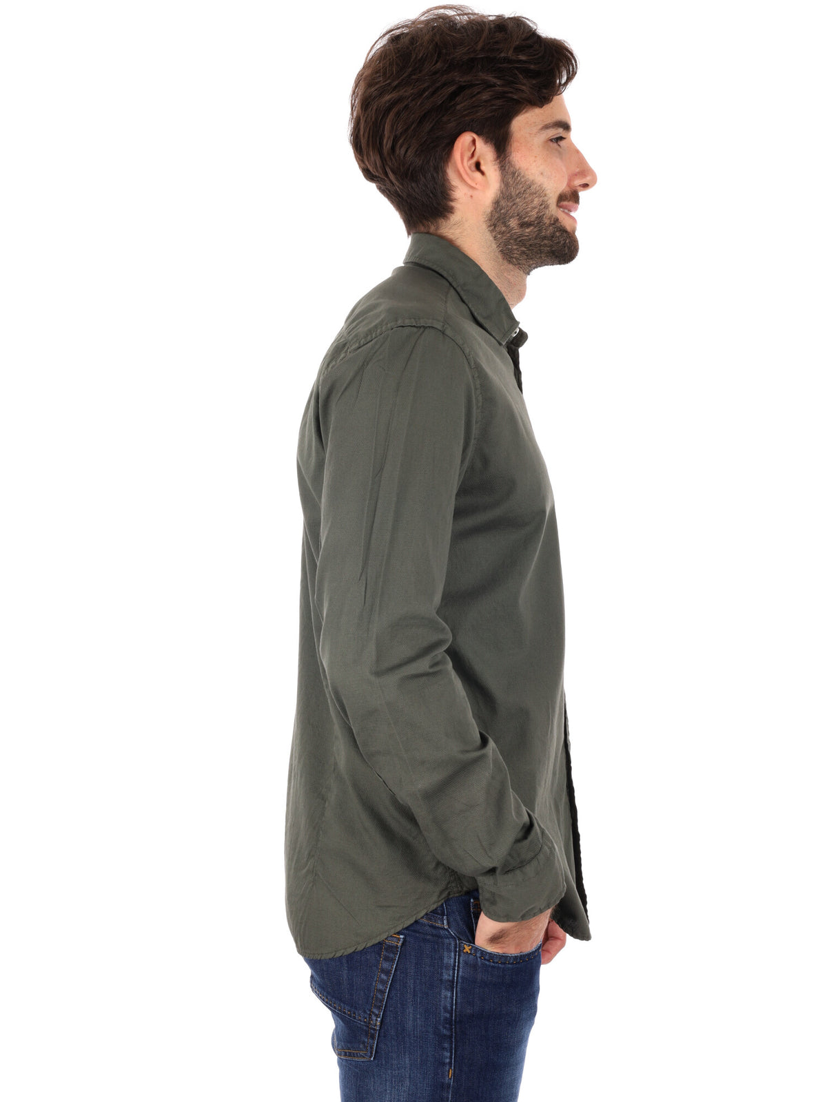 Fb camicia appesa da uomo verde militare