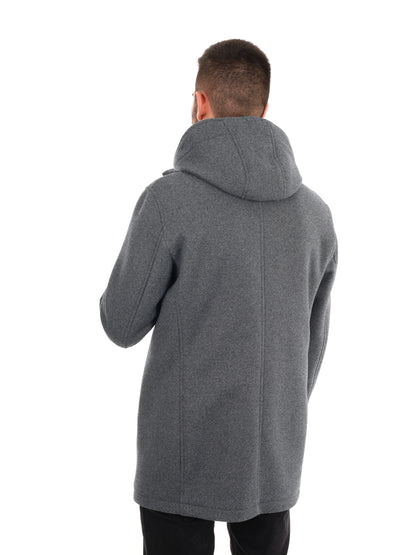 CAPPOTTO BENNATO CON CAPPUCCIO FB DA UOMO GRIGIO