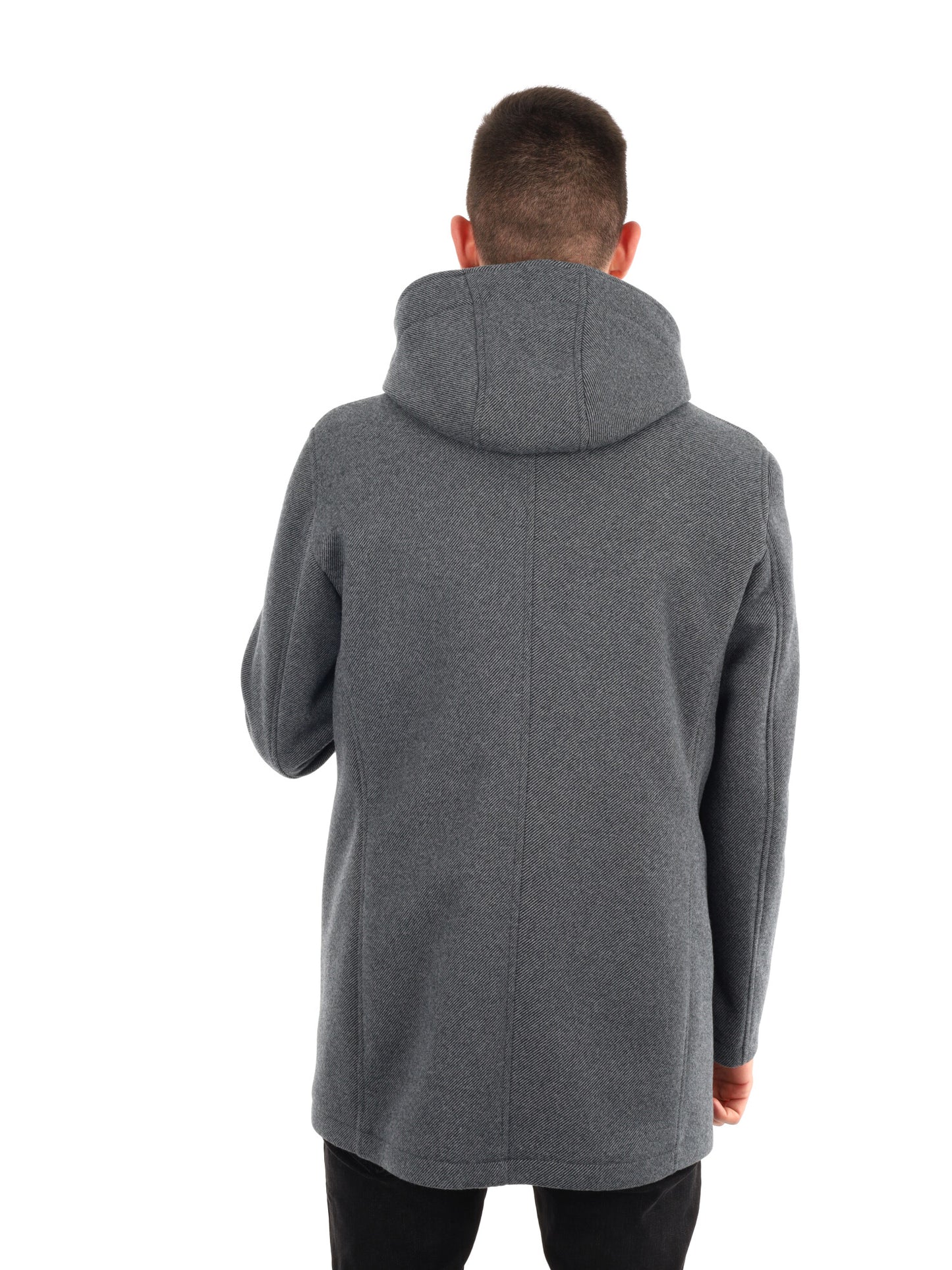 CAPPOTTO BENNATO CON CAPPUCCIO FB DA UOMO GRIGIO