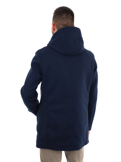 CAPPOTTO BENNATO CON CAPPUCCIO FB DA UOMO BLU