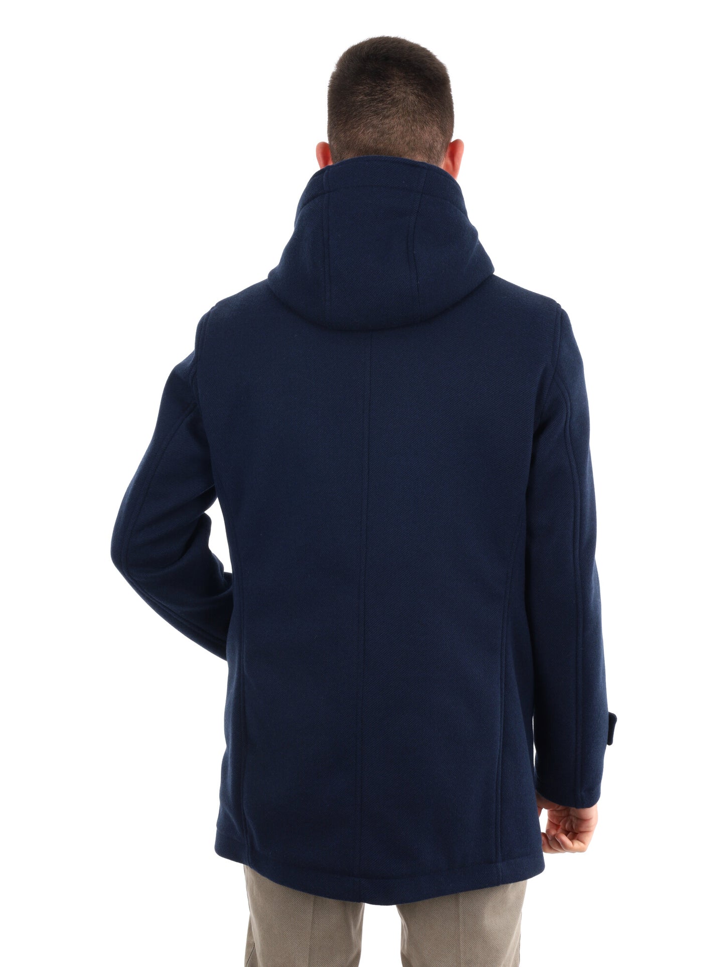 CAPPOTTO BENNATO CON CAPPUCCIO FB DA UOMO BLU